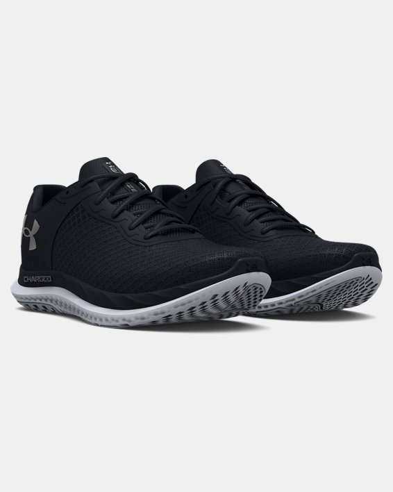 Men's UA Charged Breeze Running Shoes, Black, pdpMainDesktop image number 3